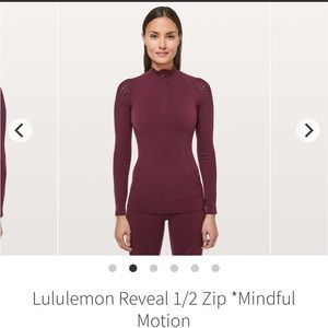 Lululemon Reveal half zip